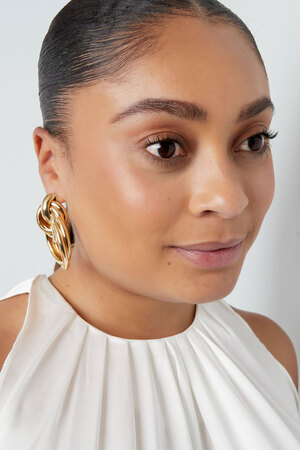 Earrings different hoops - gold Metal h5 Picture2